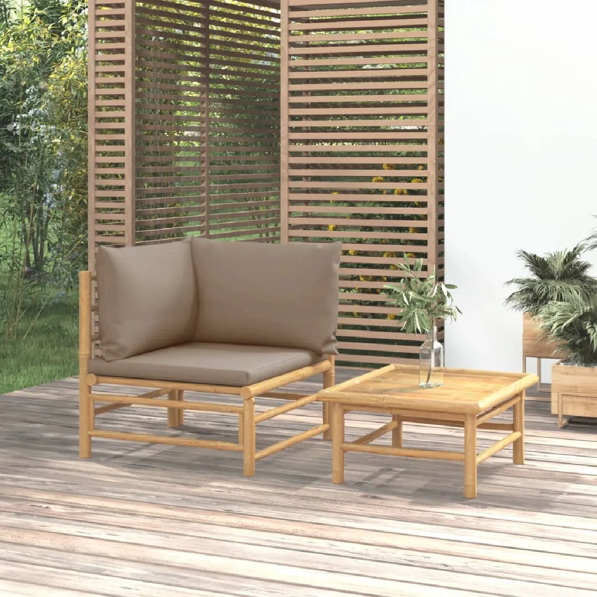 vidaXL Salon de jardin 2 pcs avec coussins - vue 7