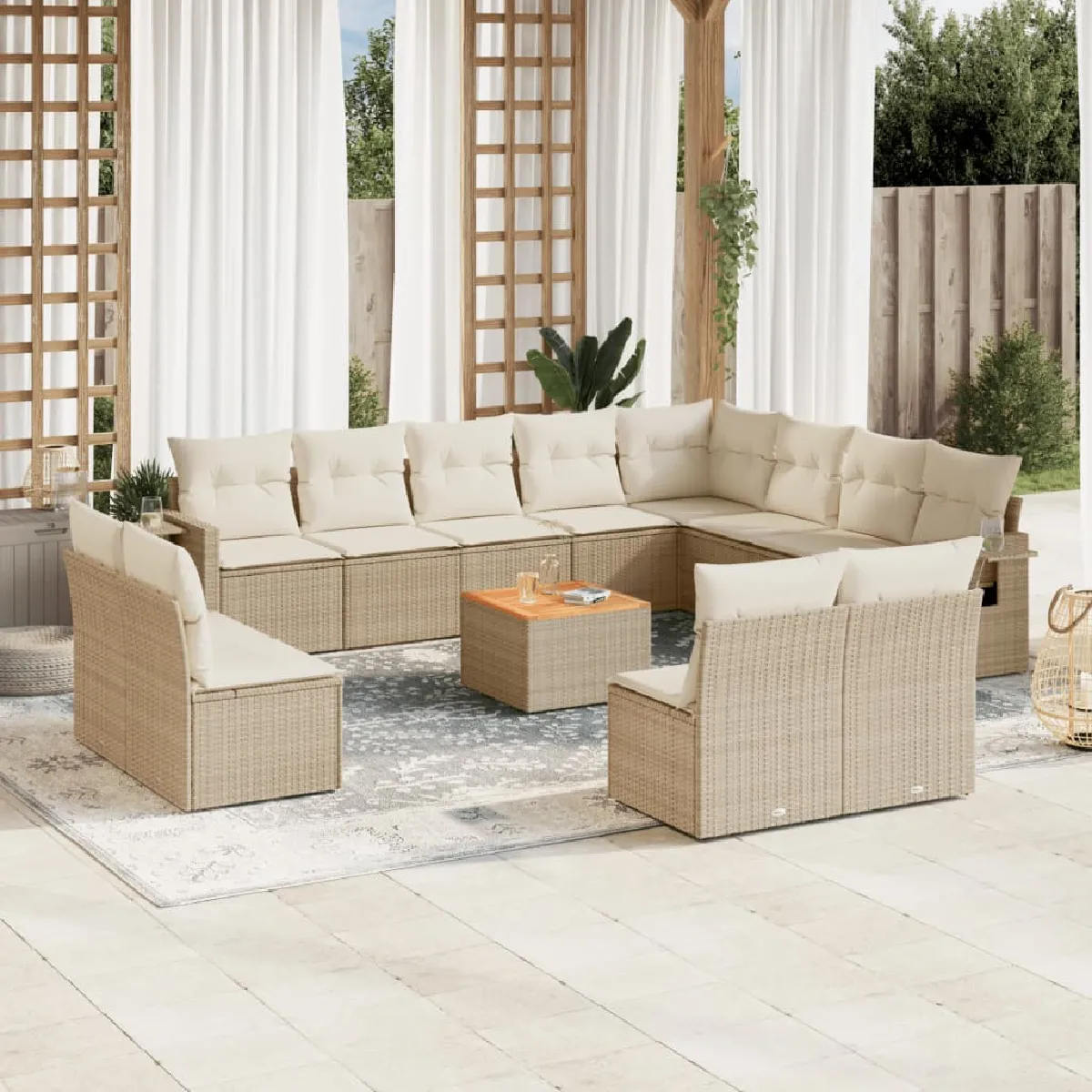 VidaXL Salon de jardin 13 pcs - vue 2