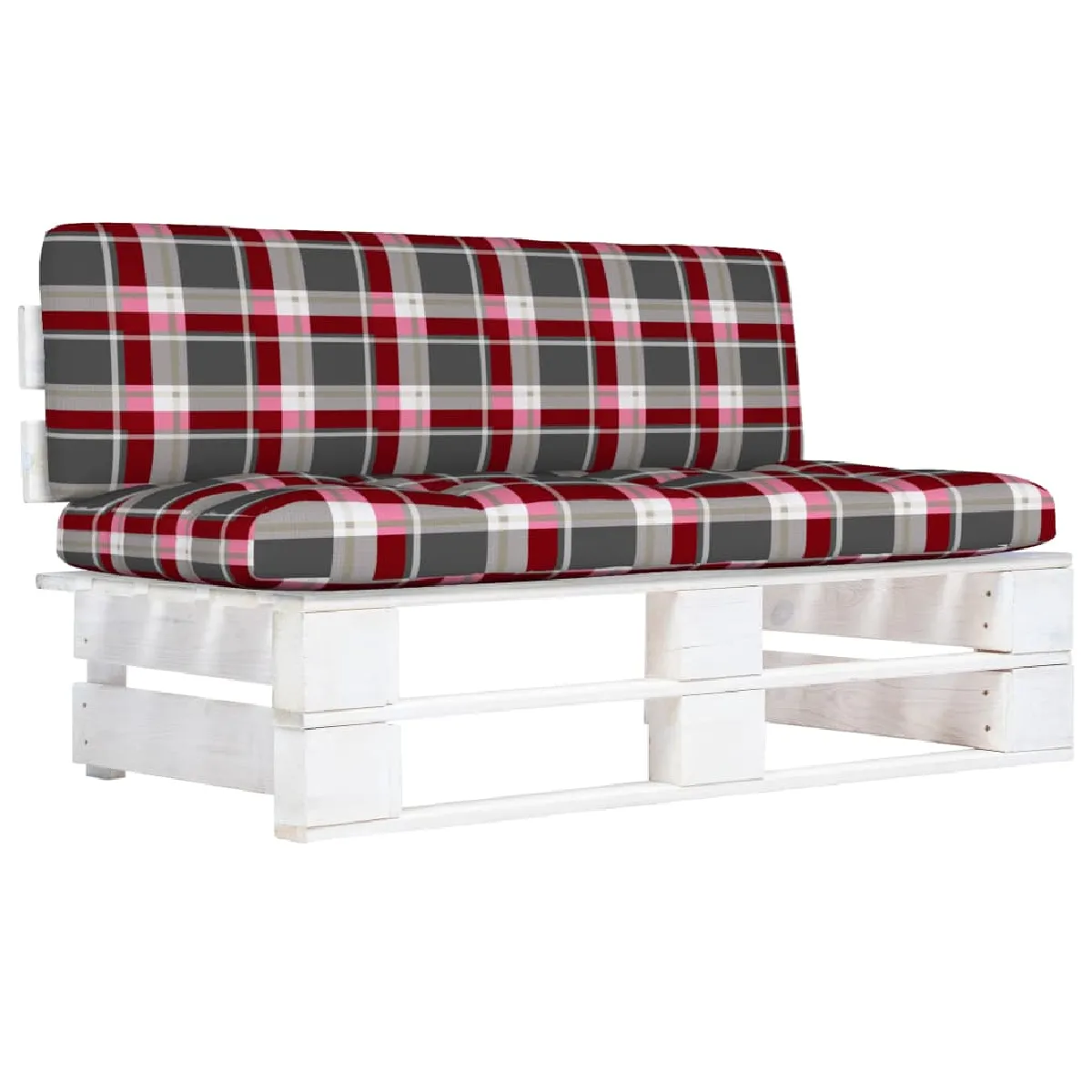 VidaXL Canapé central palette de jardin - Bois de pin blanc
