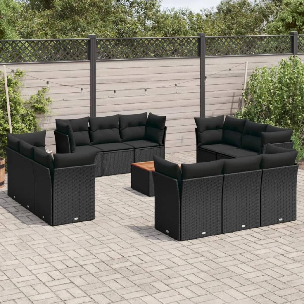 vidaXL Salon de jardin 13 pcs avec coussins - vue 5
