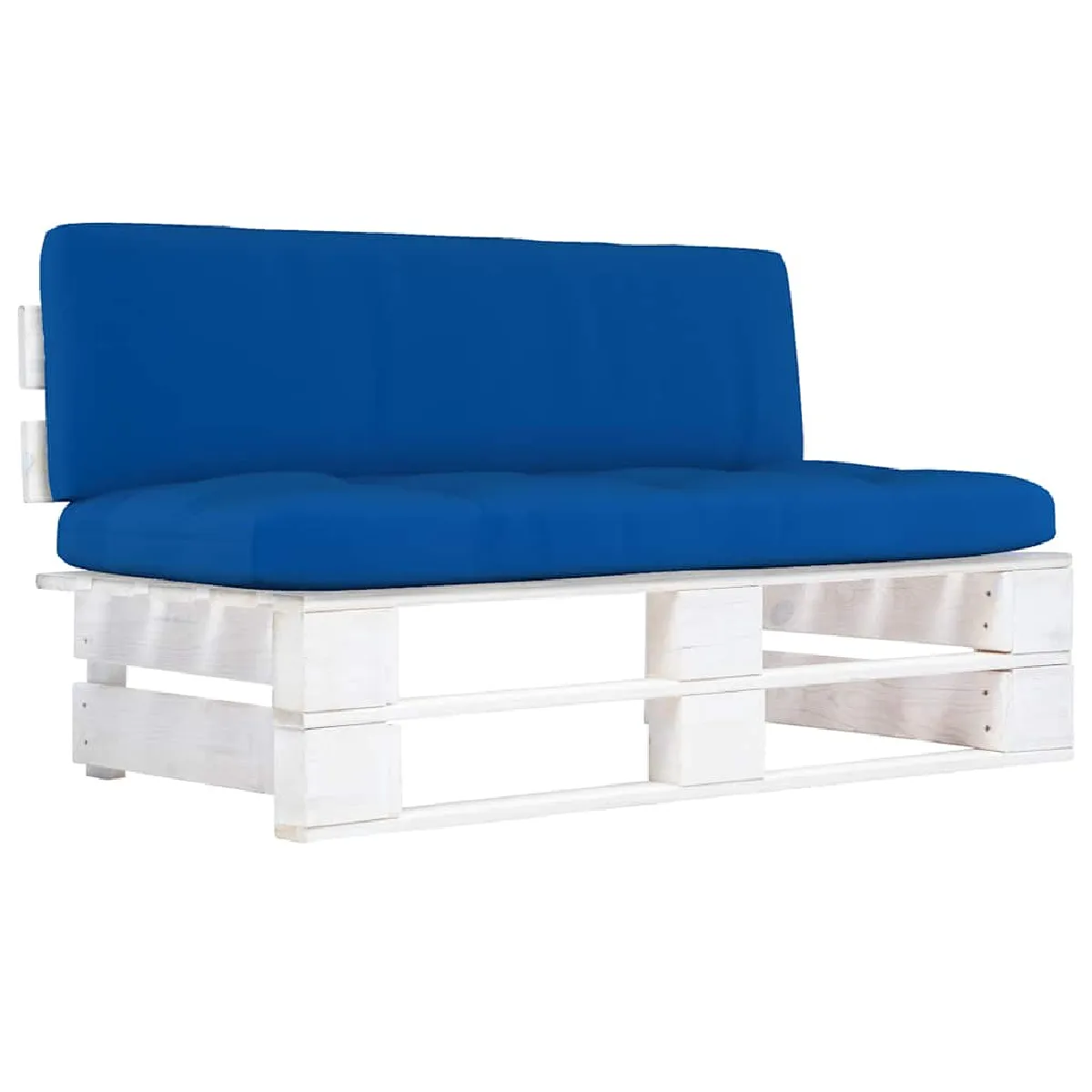 Vidaxl Blanc Canapé Jardin Palette Central