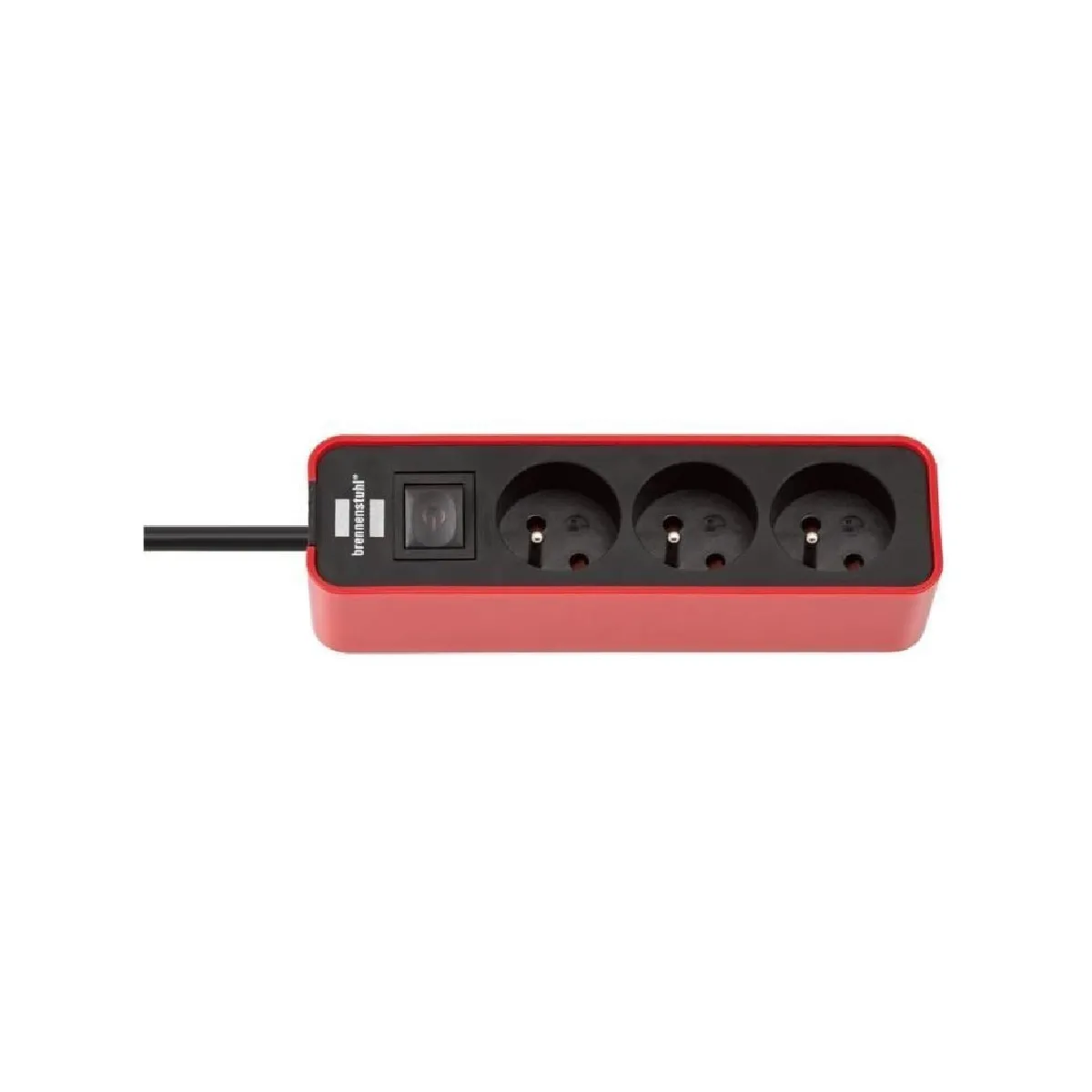 Brennenstuhl Rouge/Noir Multiprise Ecolor 3 Prises