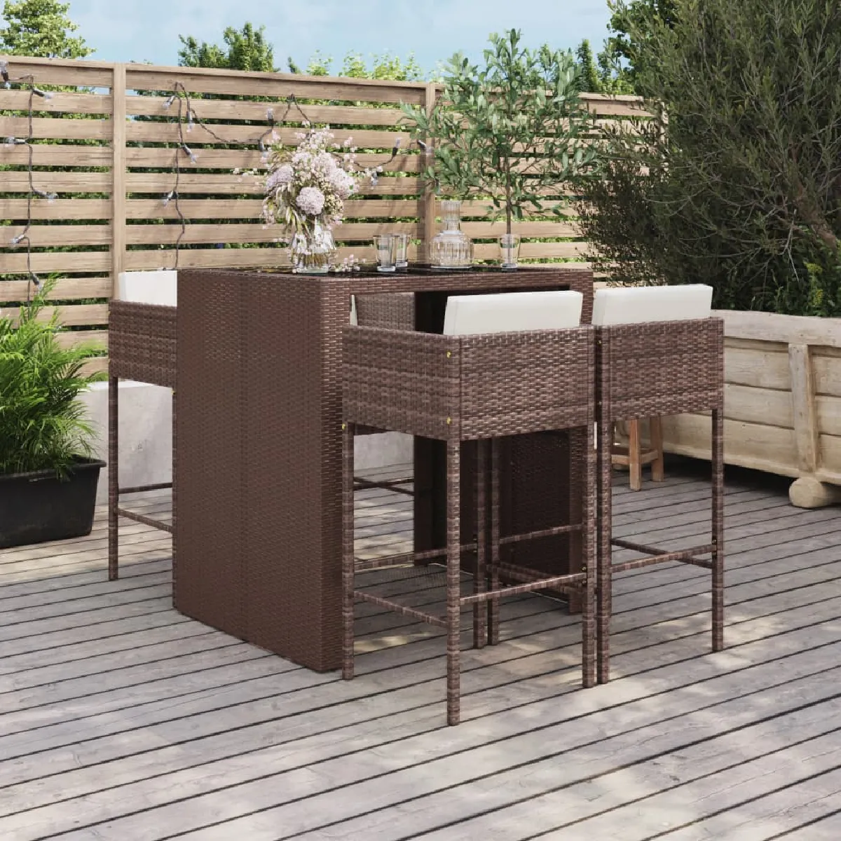 VidaXL Ensemble de bar jardin 5 pcs - vue 9