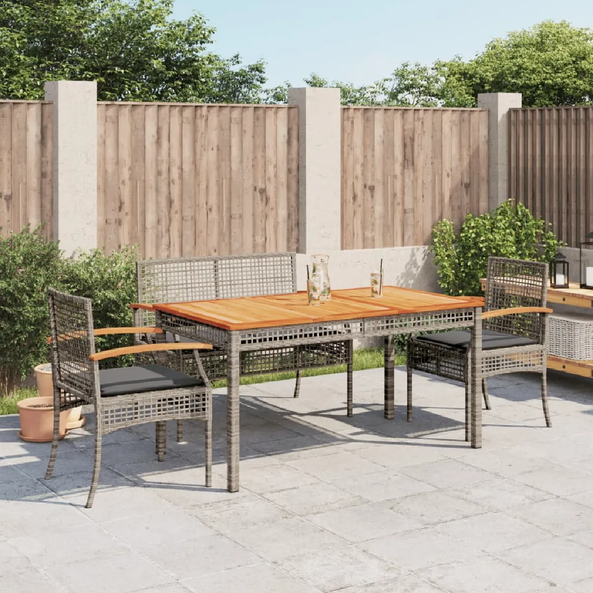 vidaXL Ensemble à manger de jardin 4 pcs - vue 6
