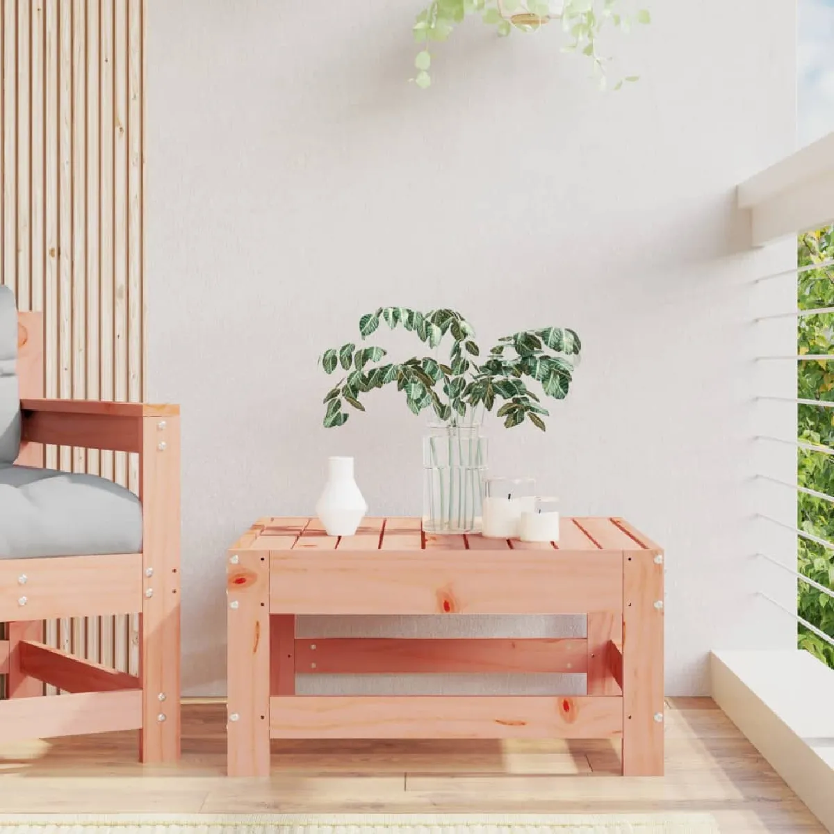 Repose pied de jardin VidaXL Bois de pin - vue 7