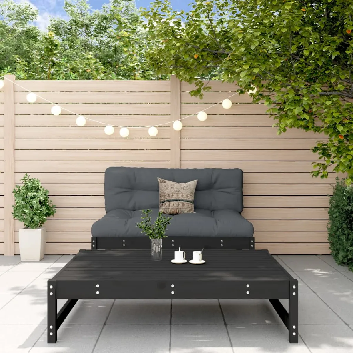 vidaXL Salon de jardin 2 pcs bois de pin imprégné - vue 3
