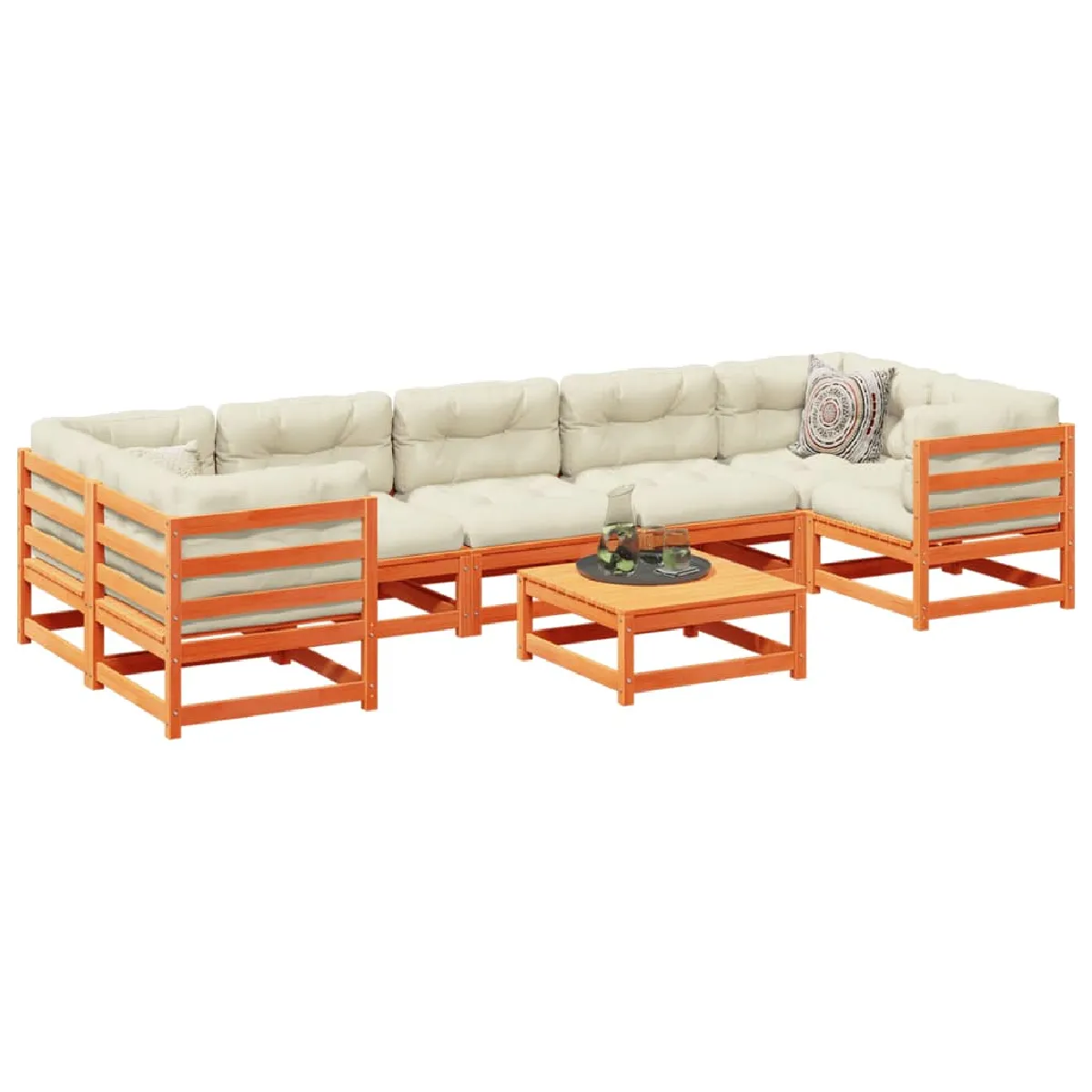 vidaXL Salon de jardin 8 pcs Cire