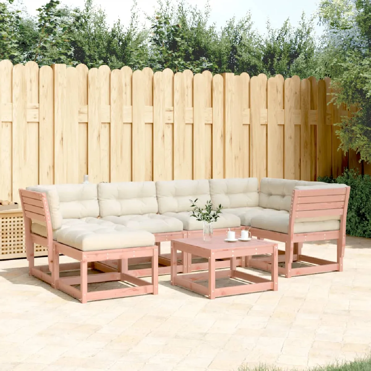 vidaXL Salon de jardin 6 pcs Bois Douglas - vue 2