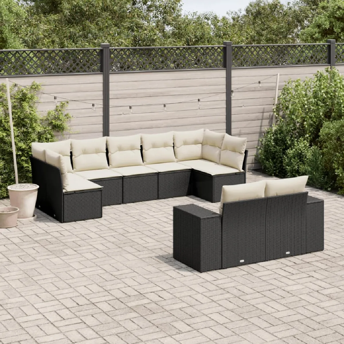 VIDAXL Ensemble de Salon de Jardin 9 pcs - vue 3