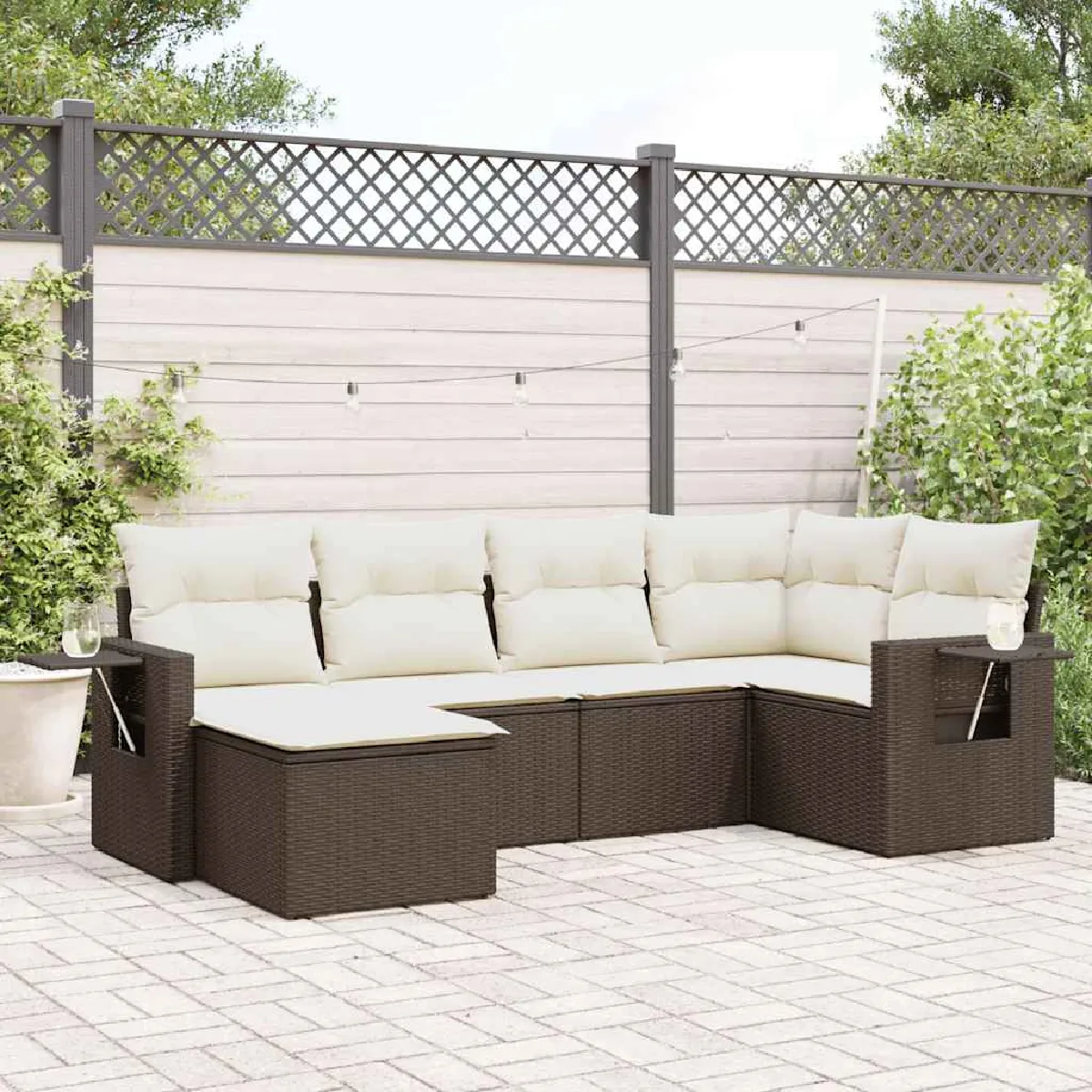 vidaXL Salon de jardin avec coussins 6 pcs - vue 2