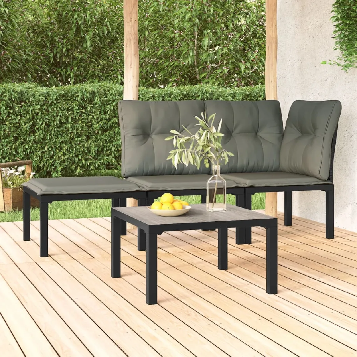 vidaXL Table basse de jardin acier