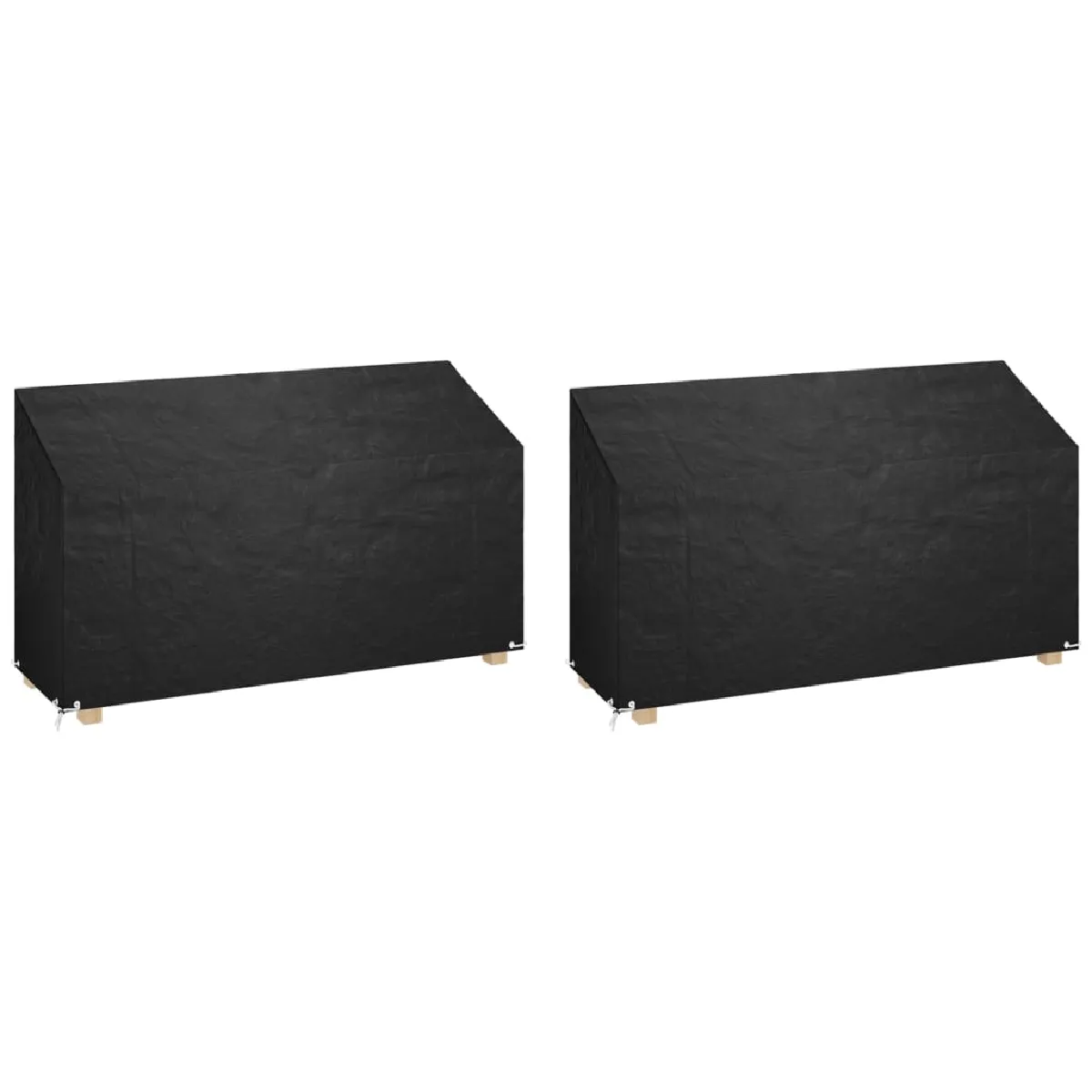vidaXL Housses de banc de jardin 2 pcs 12 Å“illets PE - vue 2