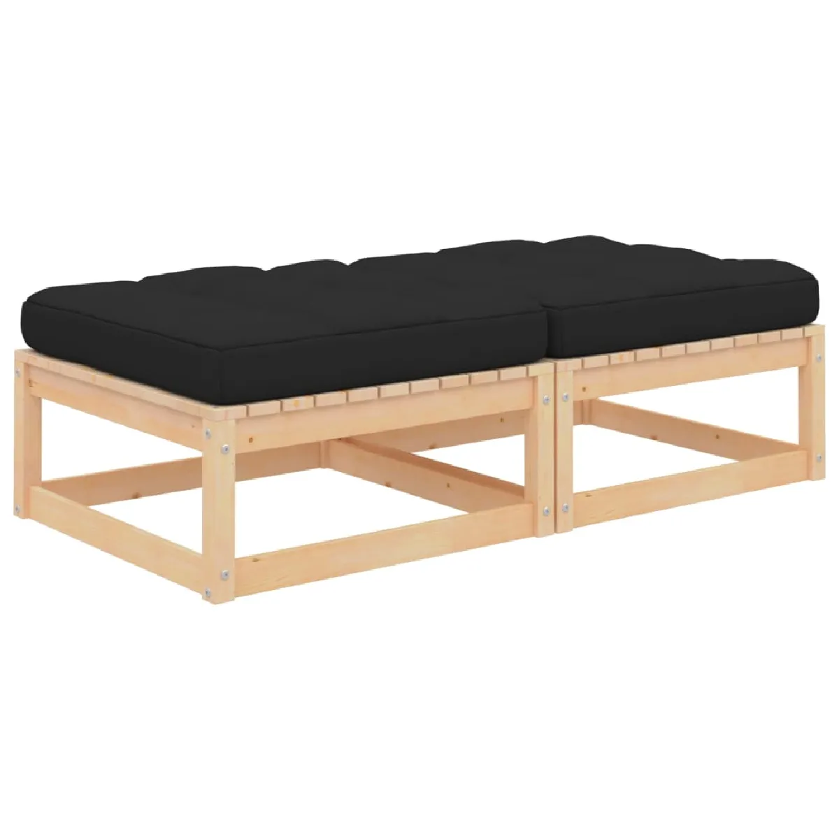 Repose pieds vidaXL bambou - vue 2