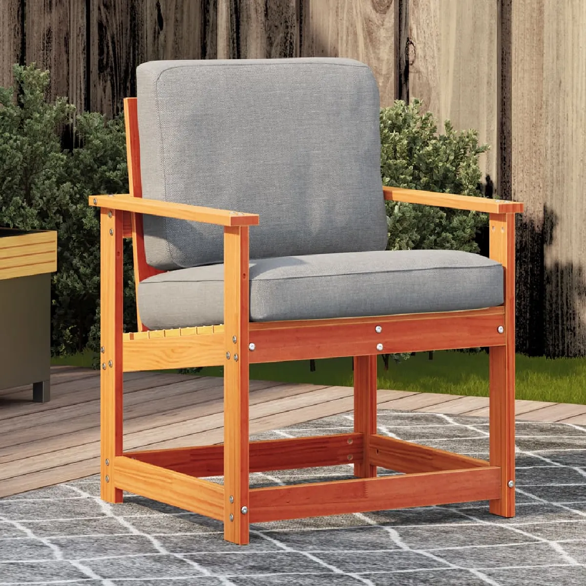 vidaXL Chaise de Jardin Siège avec Dossier Chaise à Manger Fauteuil de Camping Meuble de Terrasse Patio Extérieur 832626 - vue 2
