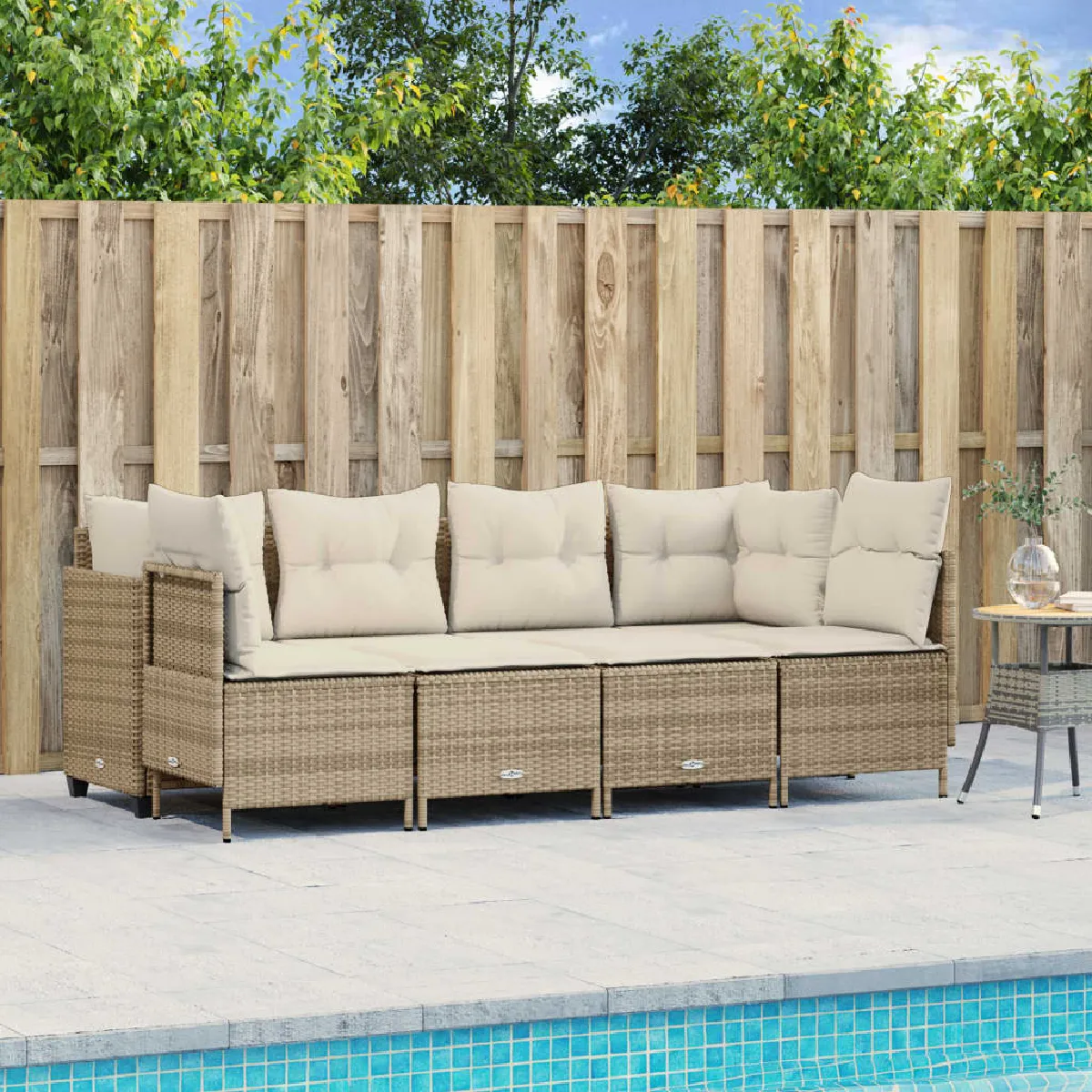 Salon de jardin vidaXL 5 pcs - vue 5