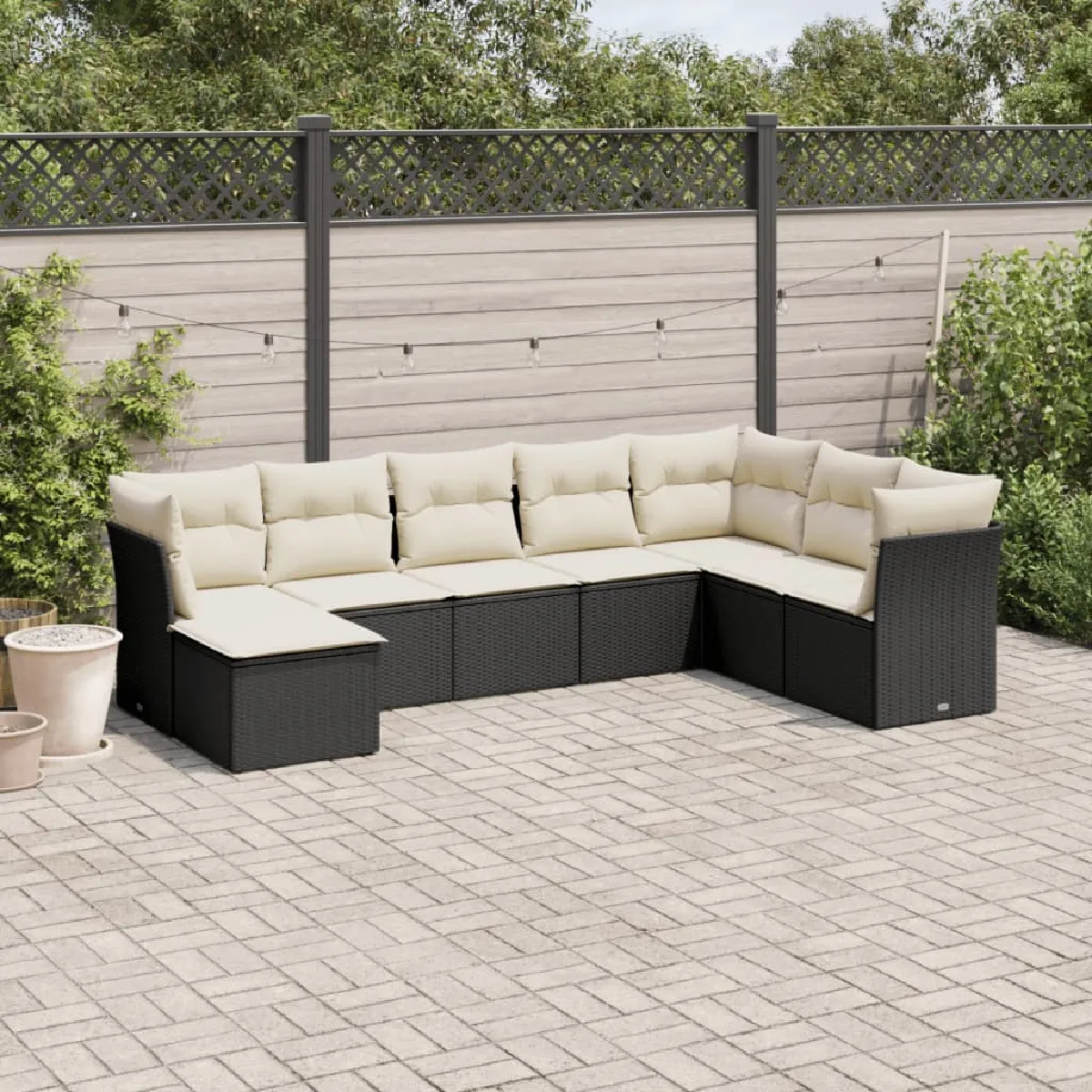 vidaXL Salon de jardin résine tressée 8 pcs - vue 4