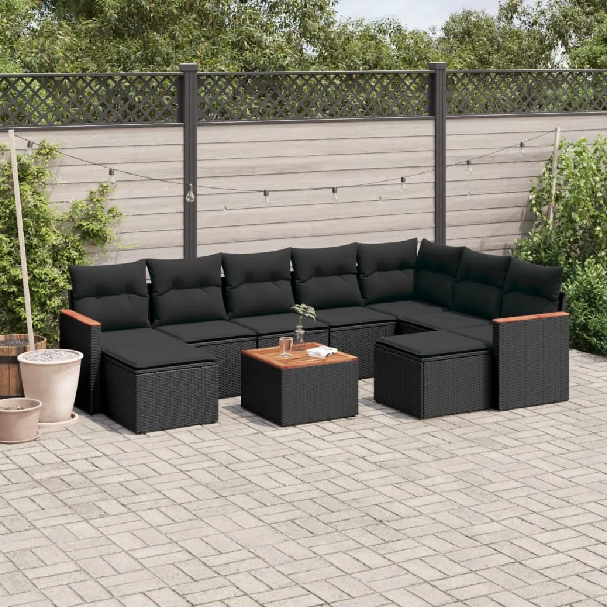 Salon de jardin VIDAXL 10 pcs - vue 6