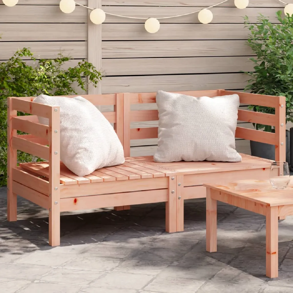 vidaXL Canapés d'Angle de Jardin 2 pcs Sièges avec Dossier Meubles de Jardin Terrasse Patio Arrière cour Extérieur Bois 837989 - vue 2