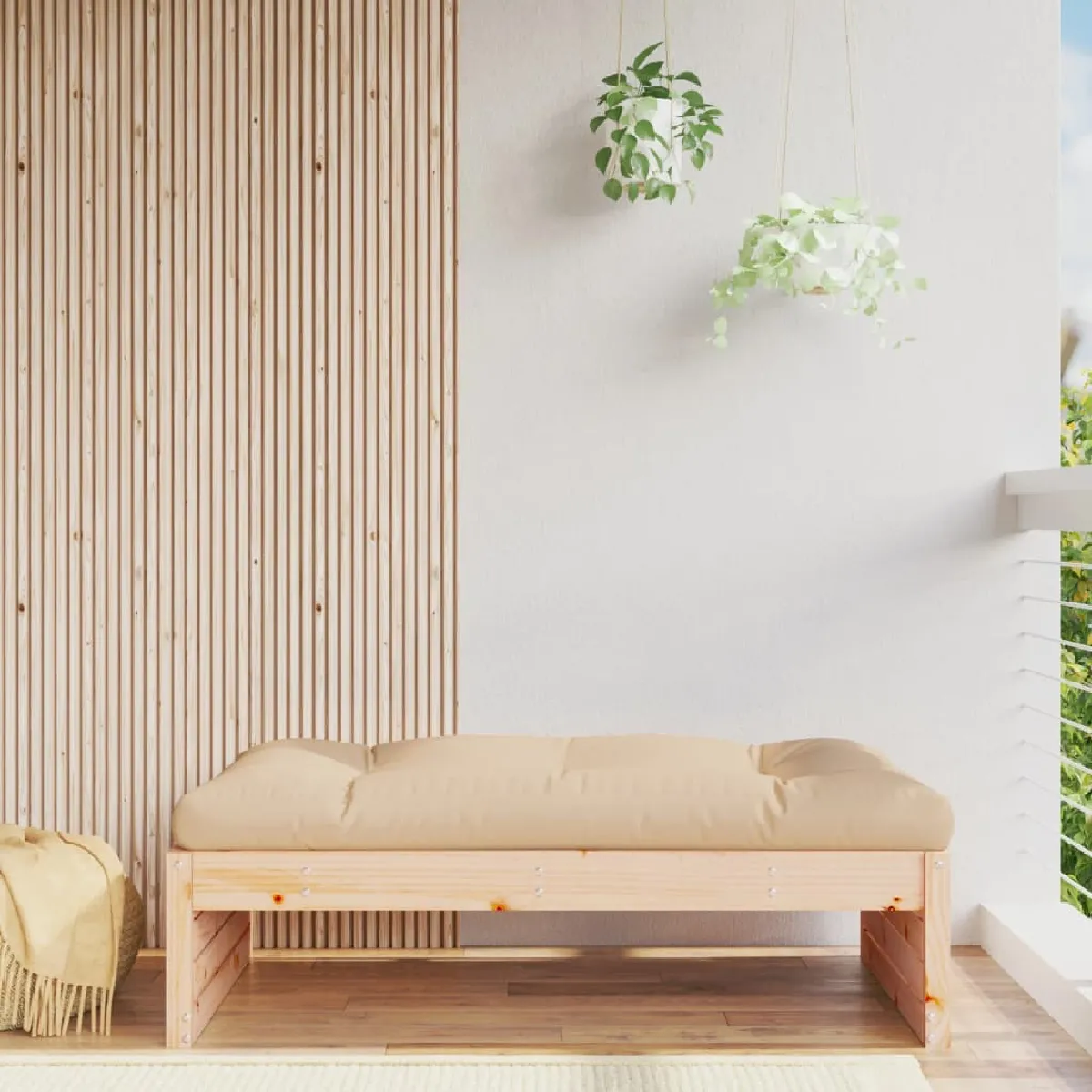 Repose-pied de jardin vidaXL - Pin massif Repose-pied de jardin vidaXL - Pin massif