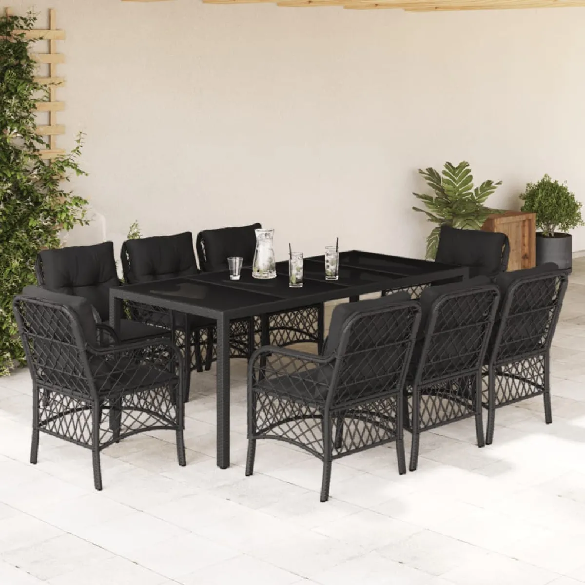 vidaXL Ensemble de jardin 9 pcs - vue 2