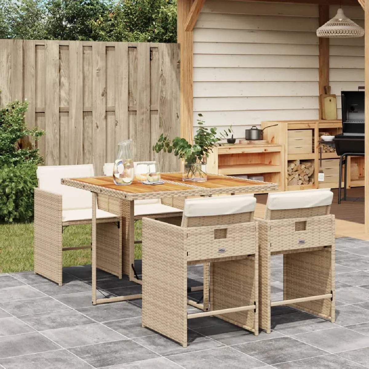 vidaXL Ensemble à manger jardin 5 pcs - vue 9