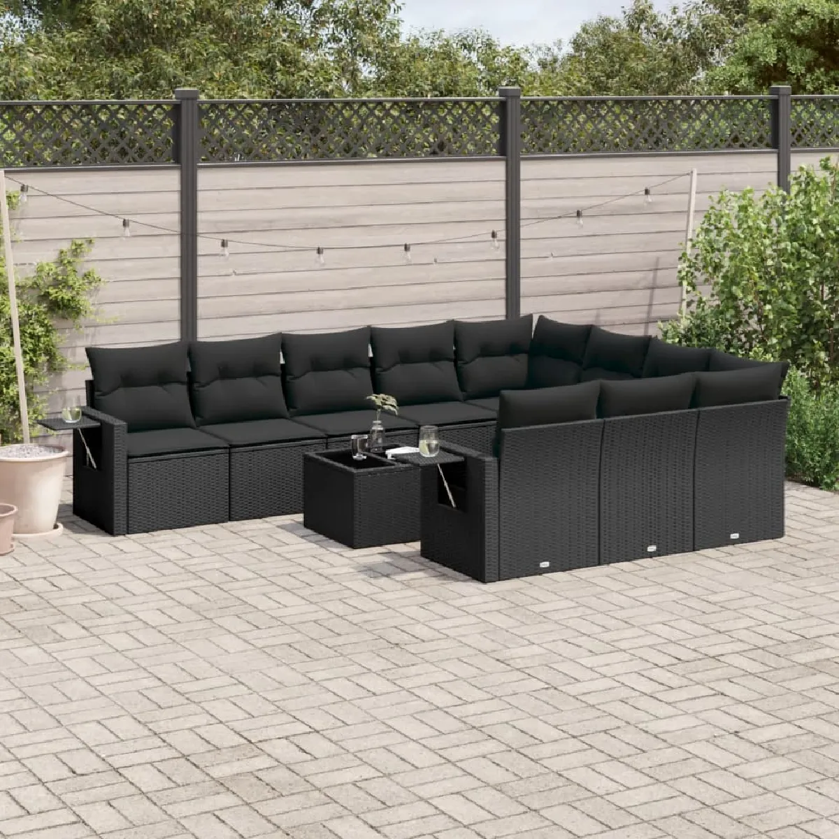VIDA Ensemble Salon de jardin 11 pcs - vue 3