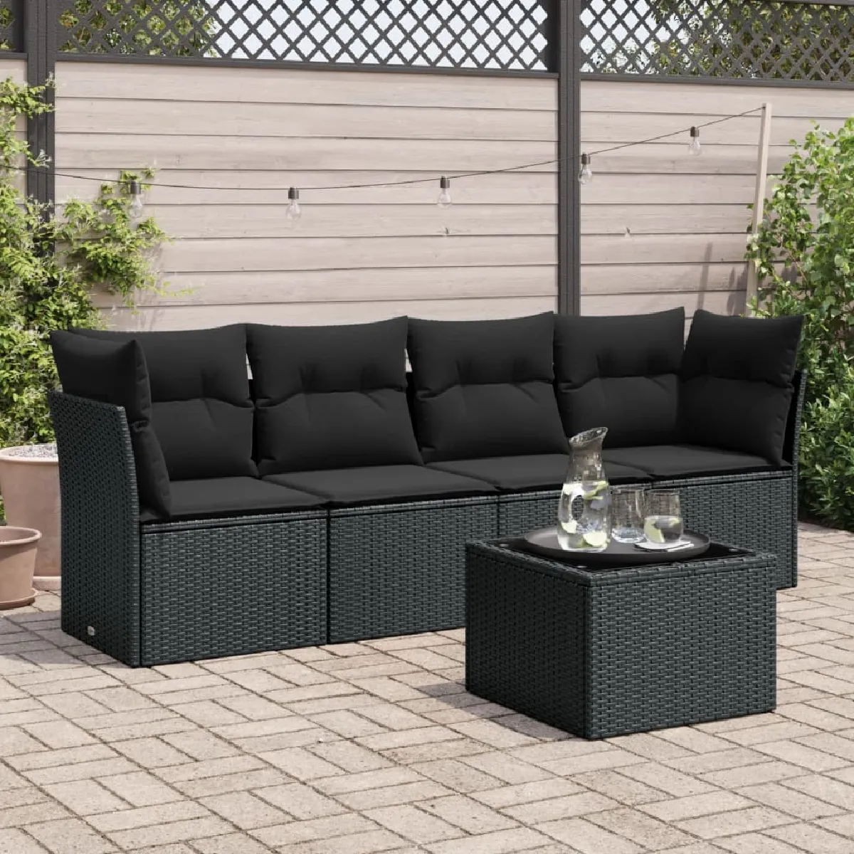vidaXL Ensemble de jardin 5 pcs - vue 4