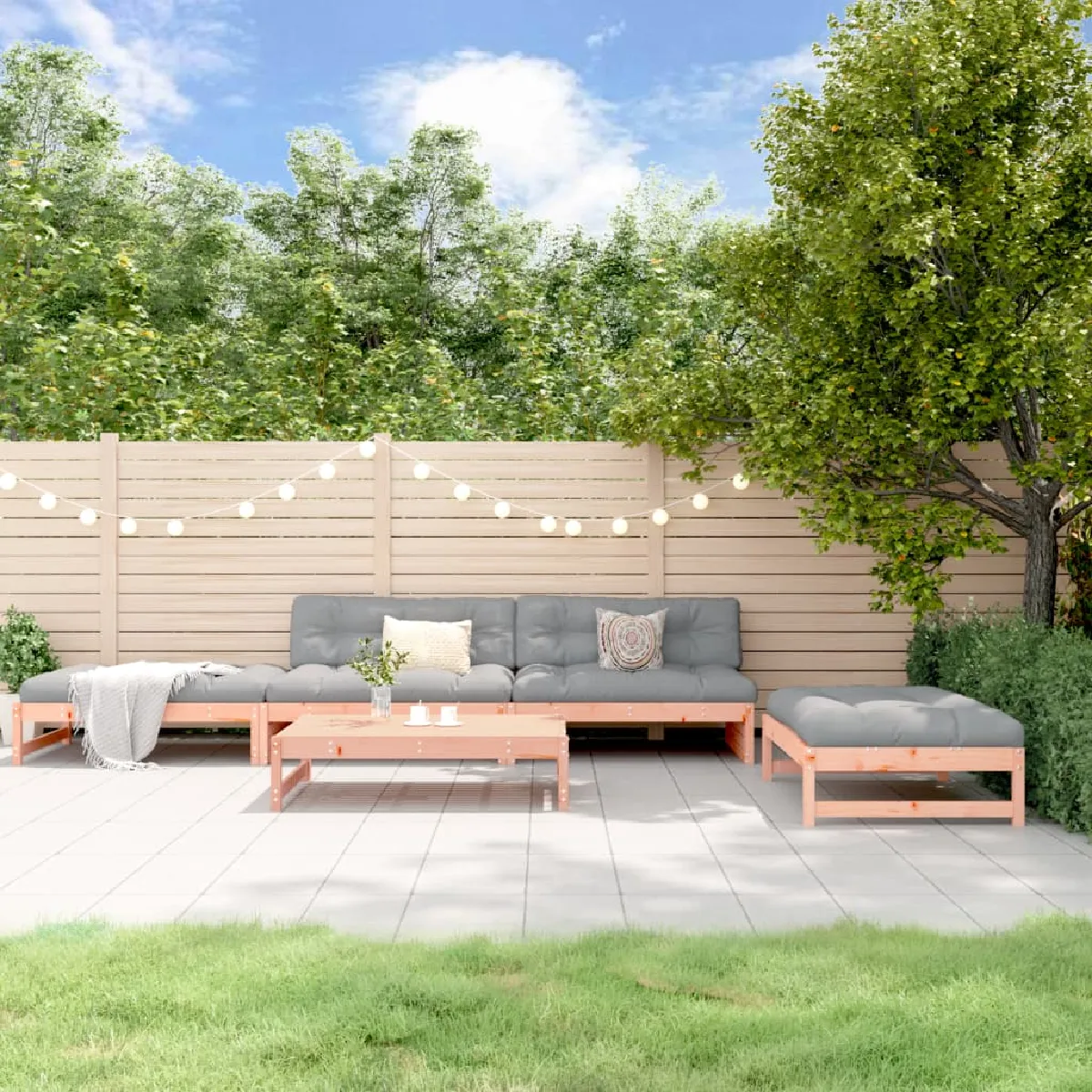 vidaXL Salon de jardin bois massif douglas - vue 4