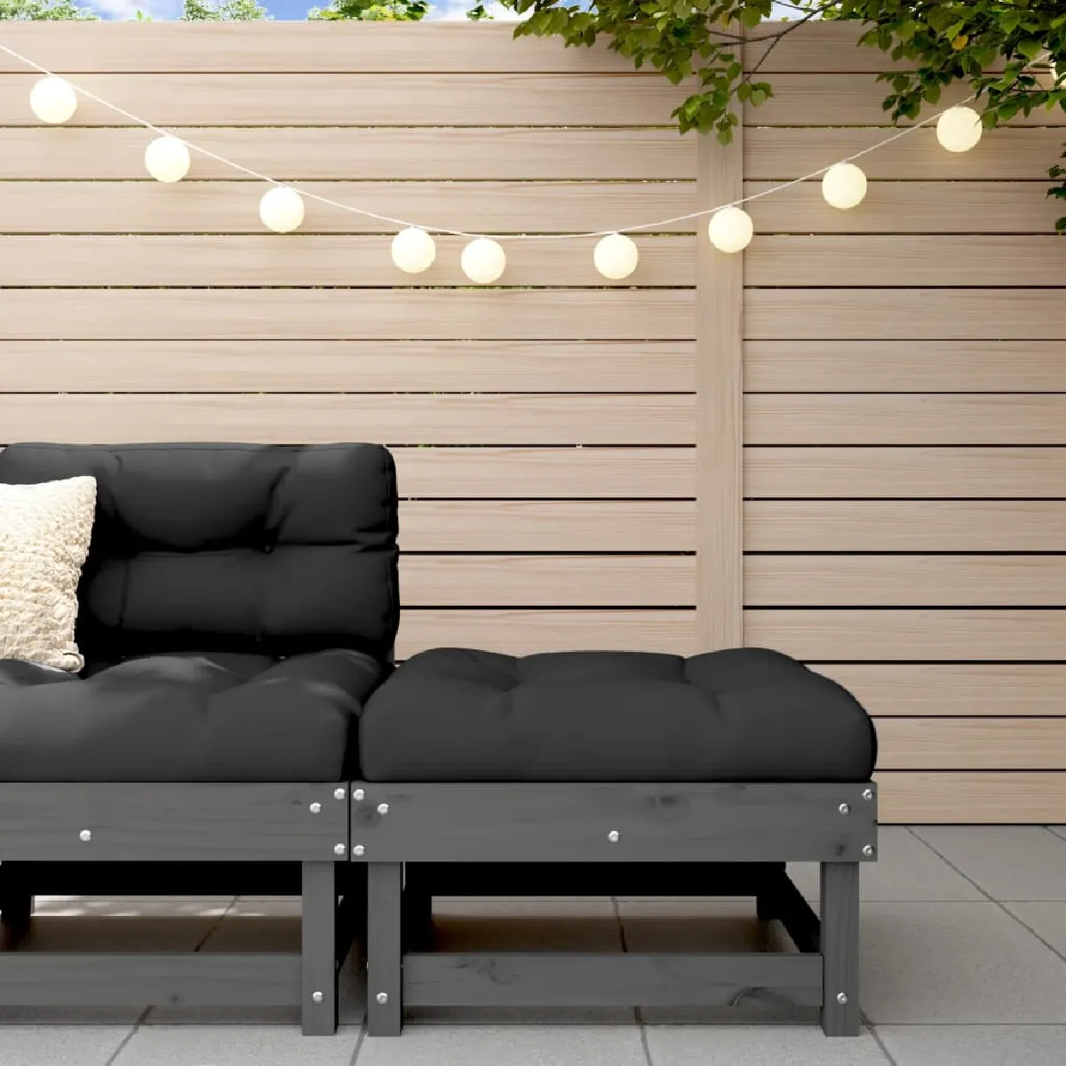 Repose pied de jardin VidaXL Bois de pin - vue 3