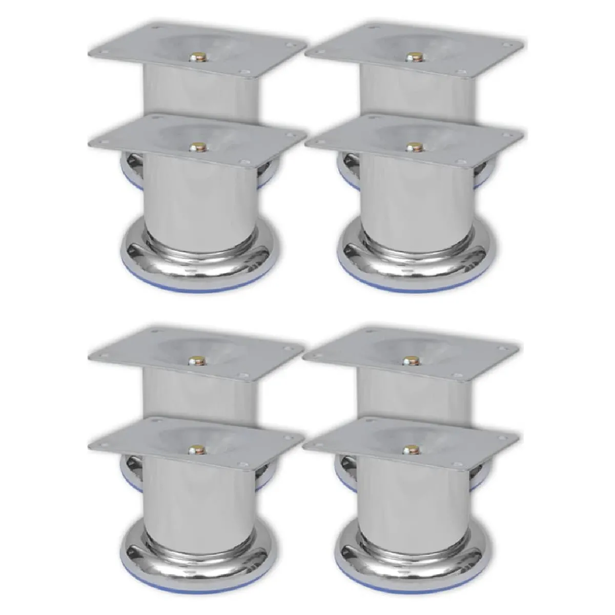 vidaXL Pieds de canapé 8 pcs Chrome - vue 2