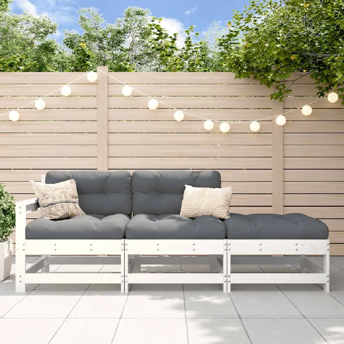 vidaXL Salon de jardin 3 pcs avec coussins - vue 8
