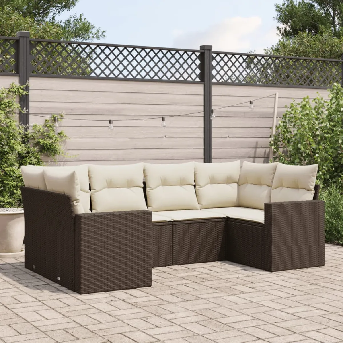vidaXL Salon de jardin avec coussins 6 pcs - vue 3