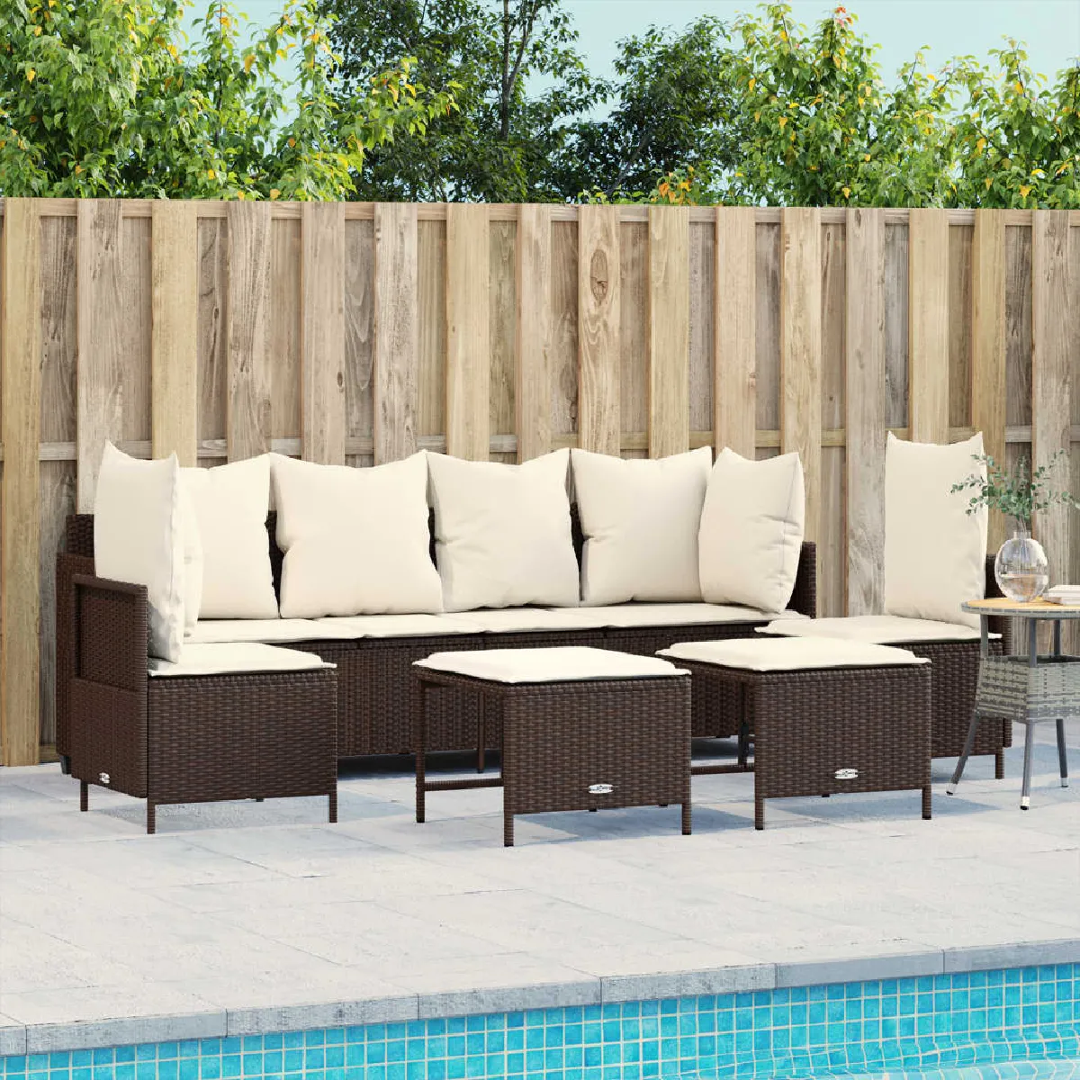 VIDAXL Salon de jardin avec coussins 5 pcs - vue 5