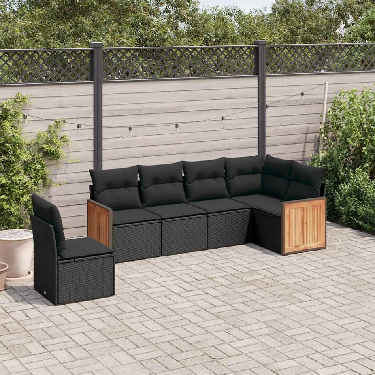 vidaXL Ensemble de salon de jardin 6 pcs - vue 3