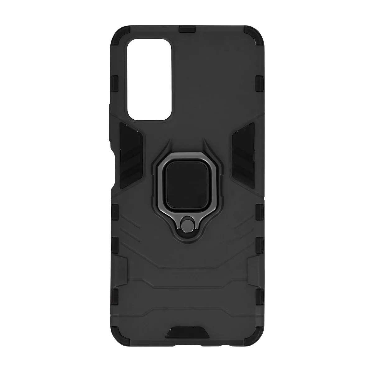 Avizar Noir Coque Honor 10X Lite Hybride Antichoc Bague Métallique Support Vidéo