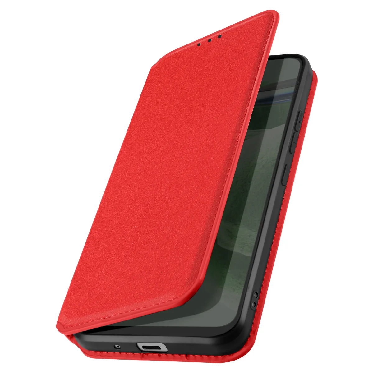 Avizar Rouge Étui Pour Xiaomi Redmi Note 10 Pro Porte-Carte Support Clapet Magnétique