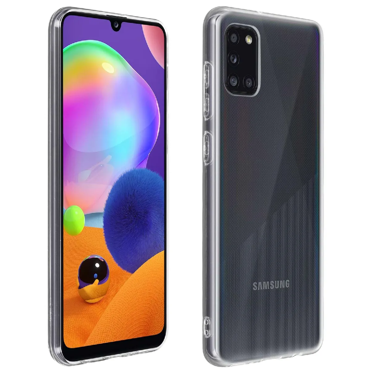 Avizar Coque Samsung Galaxy A31 Silicone Gel Flexible Ultra-Fine Transparent