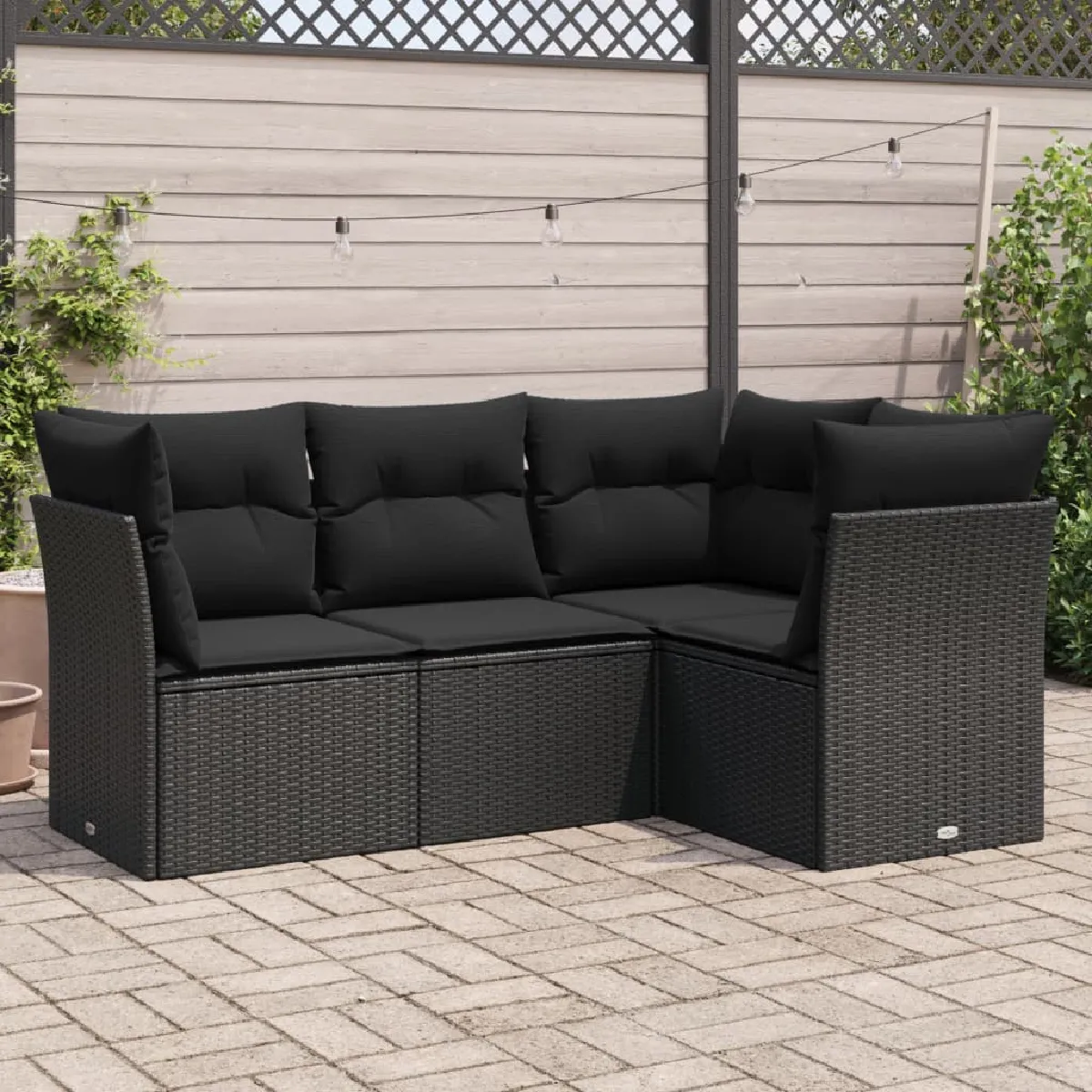 VIDAXL Salon de jardin résine tressée modulable