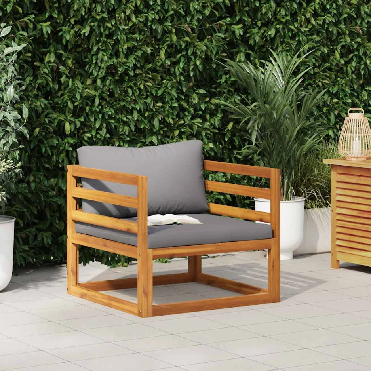 VidaXL Chaise Jardin Crème