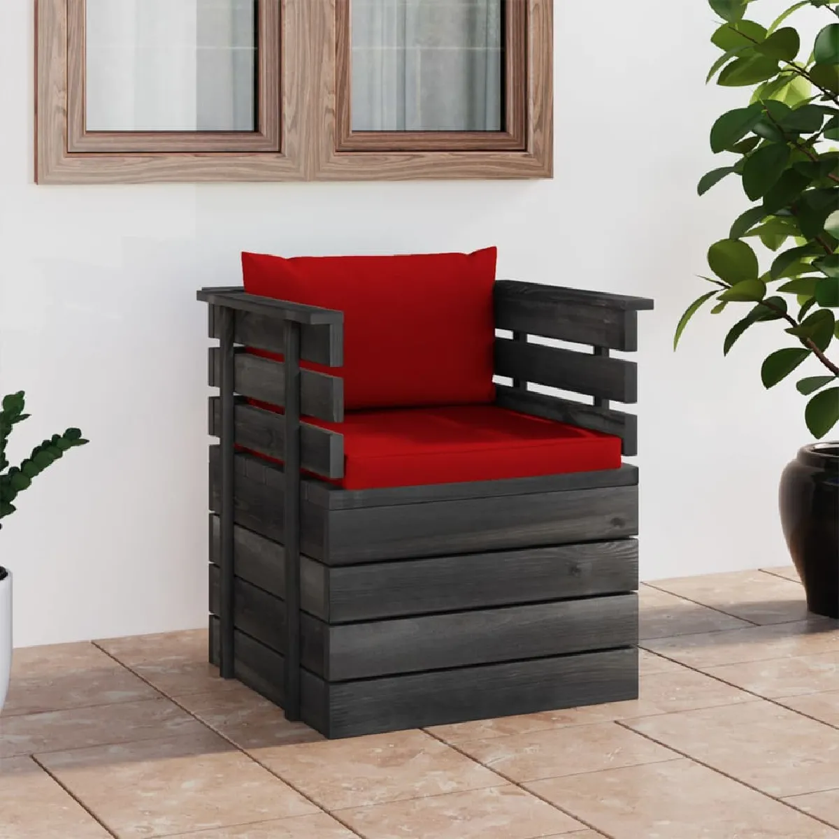 vidaXL Fauteuil de jardin bois de pin