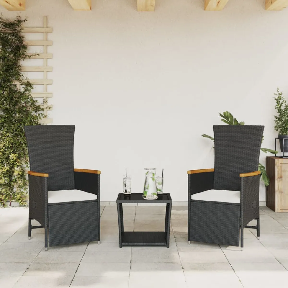 Vidaxl Ensemble Salle à Manger de Jardin 3 pcs