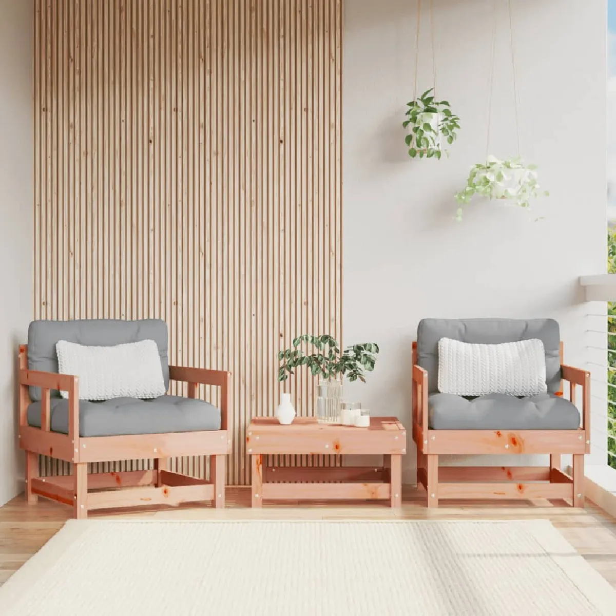 VIDAXL Chaises de jardin 2 pcs Douglas