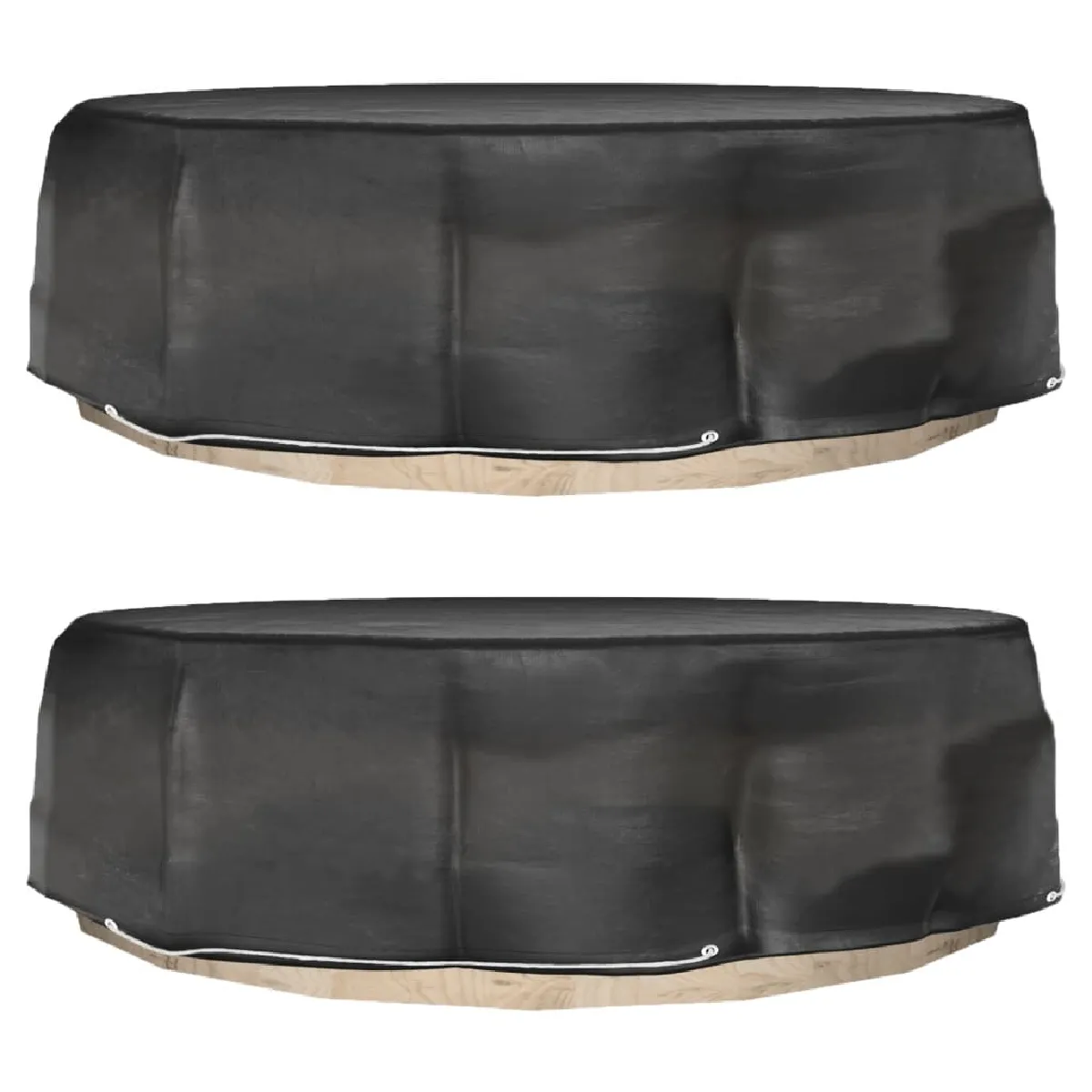 vidaXL Housses rondes pour salon îlot 2 pcs Ø188x50 cm