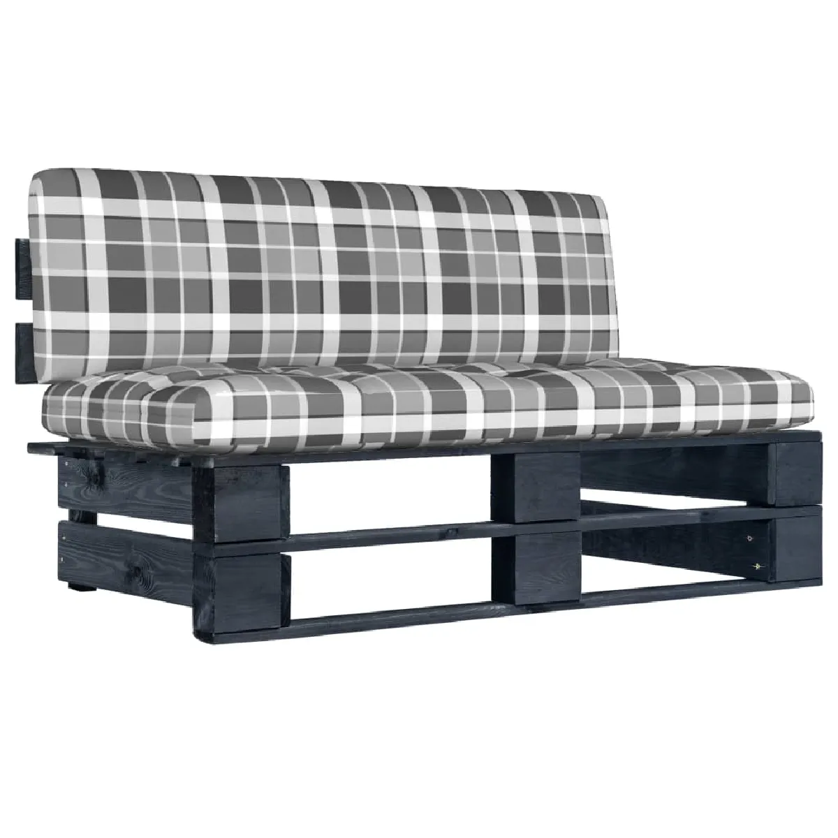 vidaXL Canapé central Palette Noir