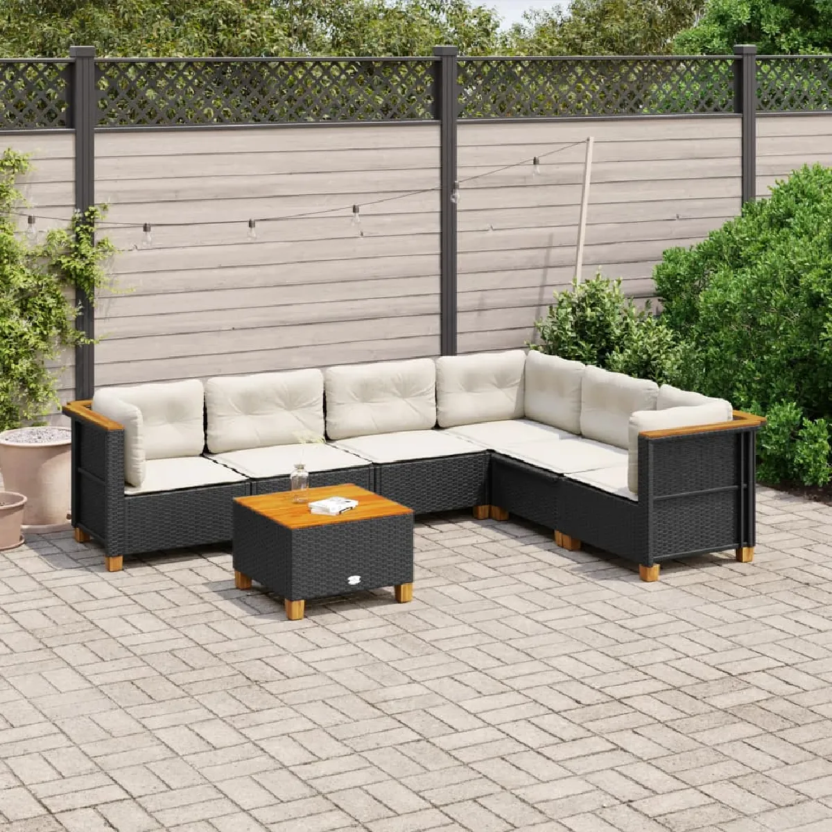 VIDA Ensemble Salon de Jardin 7 pcs - vue 3