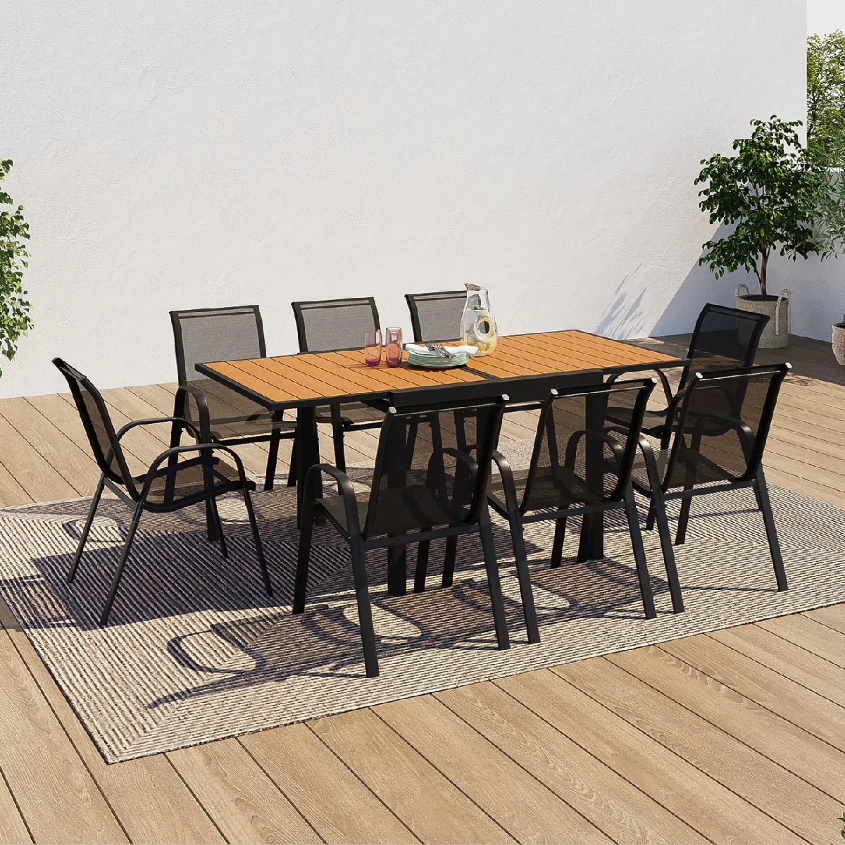 MARKET Salon de jardin 8 pl