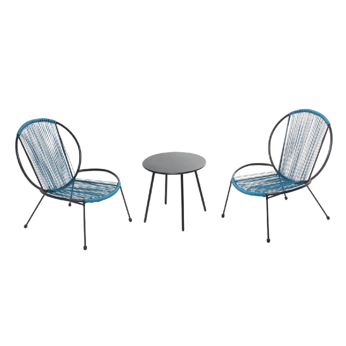 Ensemble de 2 fauteuils + 1 table basse RETE - vue 2