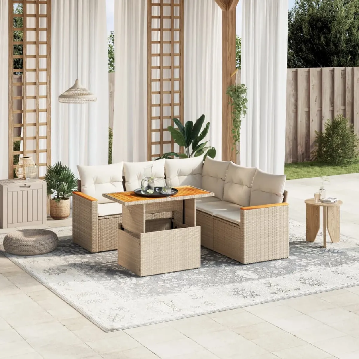 Salon de jardin 6 pcs - vue 5