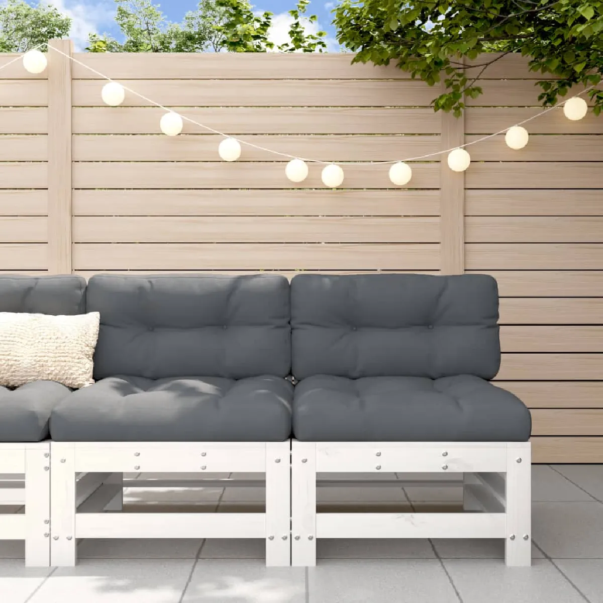 vidaXL Canapés centraux de jardin 2 pcs - vue 4