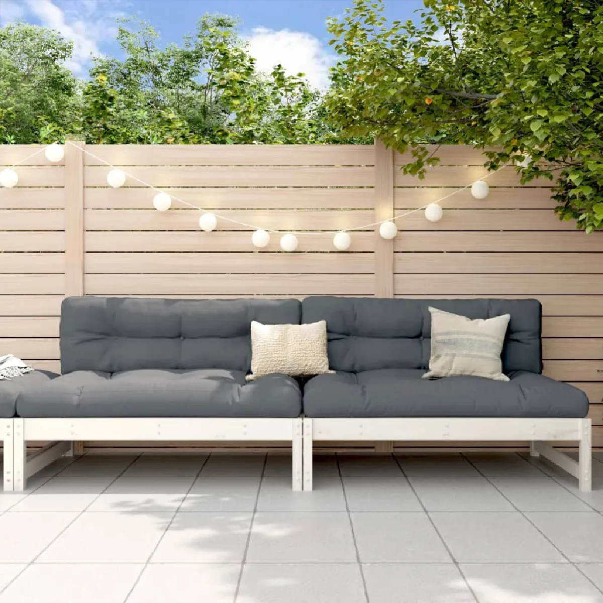 vidaXL Canapés centraux de jardin 2 pcs - vue 5